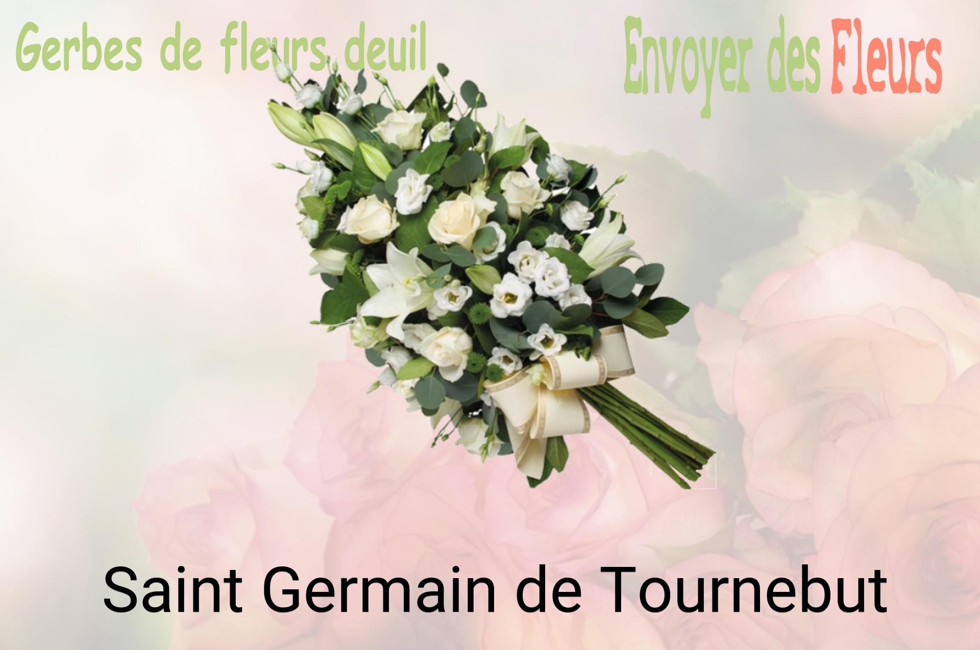 Gerbe de fleurs de deuil livrée à Saint-Germain-de-Tournebut